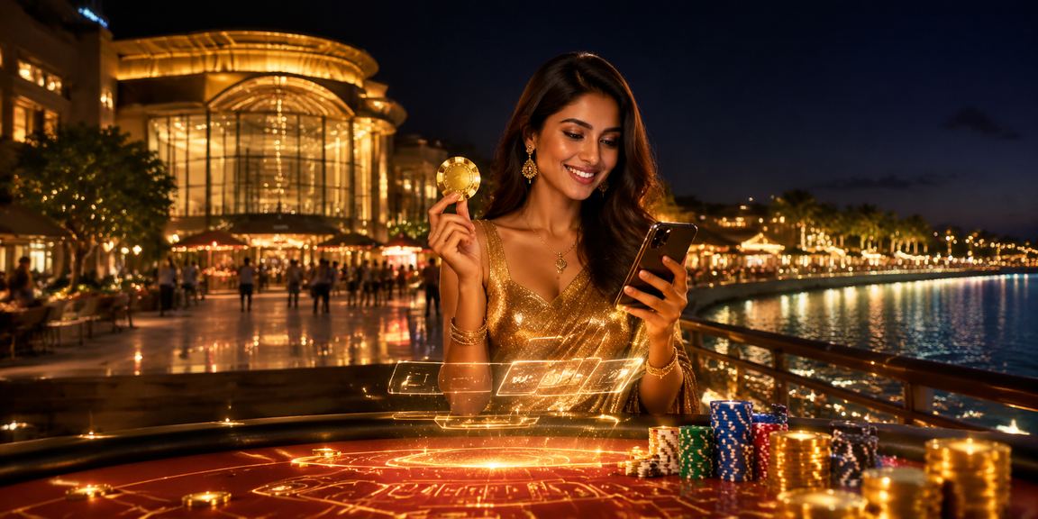 Live casino dealer hosting a game